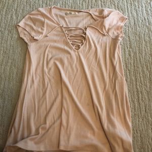 Light Pink V Neck